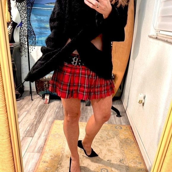 ❤️Royal Bones,Daang by Tripp NYC Red Plaid, Hardware in Perfect Condition! CUTE - Picture 7 of 15